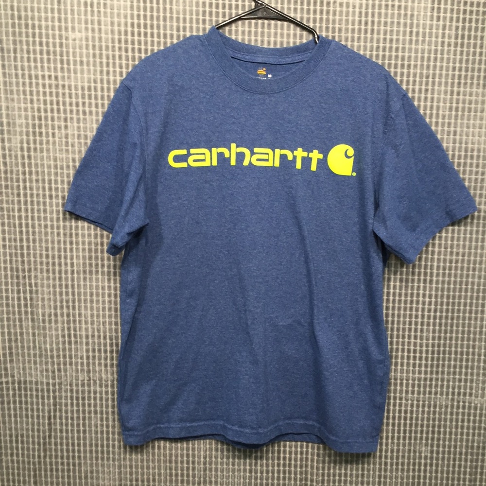 Carhartt Mens Original Fit Short Sleeve T-Shirt Blue M Work
